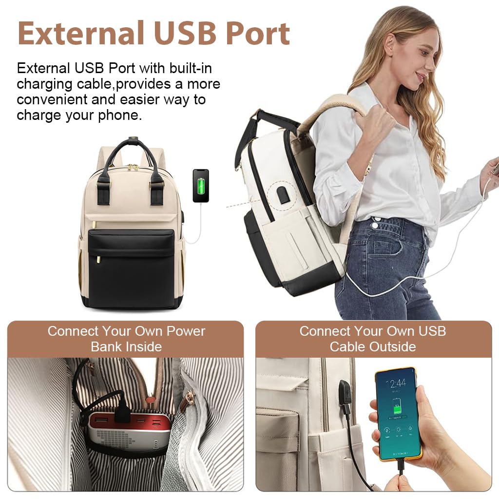 PALAY Laptop Backpack for Women 15.6 Inches Oxford Cloth Laptop Backpack with Handle Travel Backpack Burden Relief Backpack School Backpack Fashion Contrast Color Backpack for Office, School, Travel PALAY Laptop Backpack for Women 15.6 Inches Oxford Cloth Laptop Backpack with Handle Travel Backpack Burden Relief Backpack School Backpack Fashion Contrast Color Backpack for Office, School, Travel